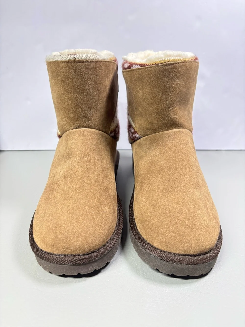 ✨ Muk Luks Women's Melly Knit Faux Fur Lined Bootie Size 9